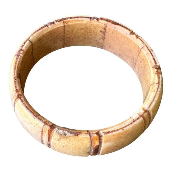 Vintage Asian Camel Bone‎ Chunky Bangle Bracelet Fine Polish Well Patinated - Picture 8 of 10
